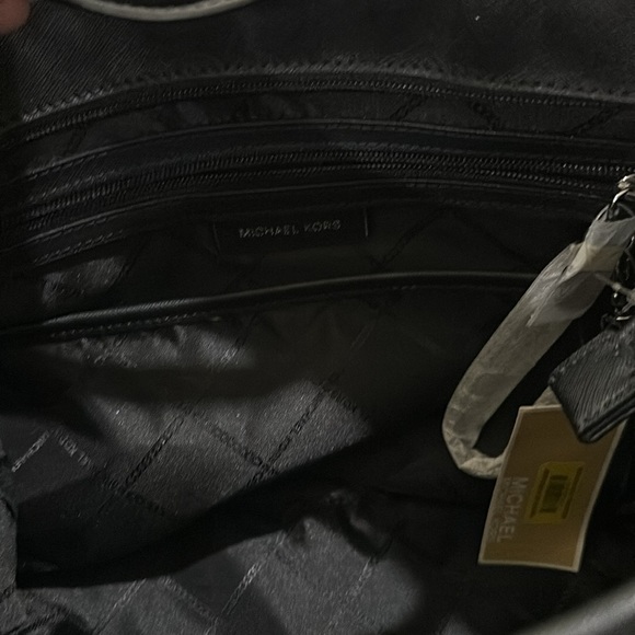 Michael Kors Eva black zebra print tote purse new - Picture 10 of 11